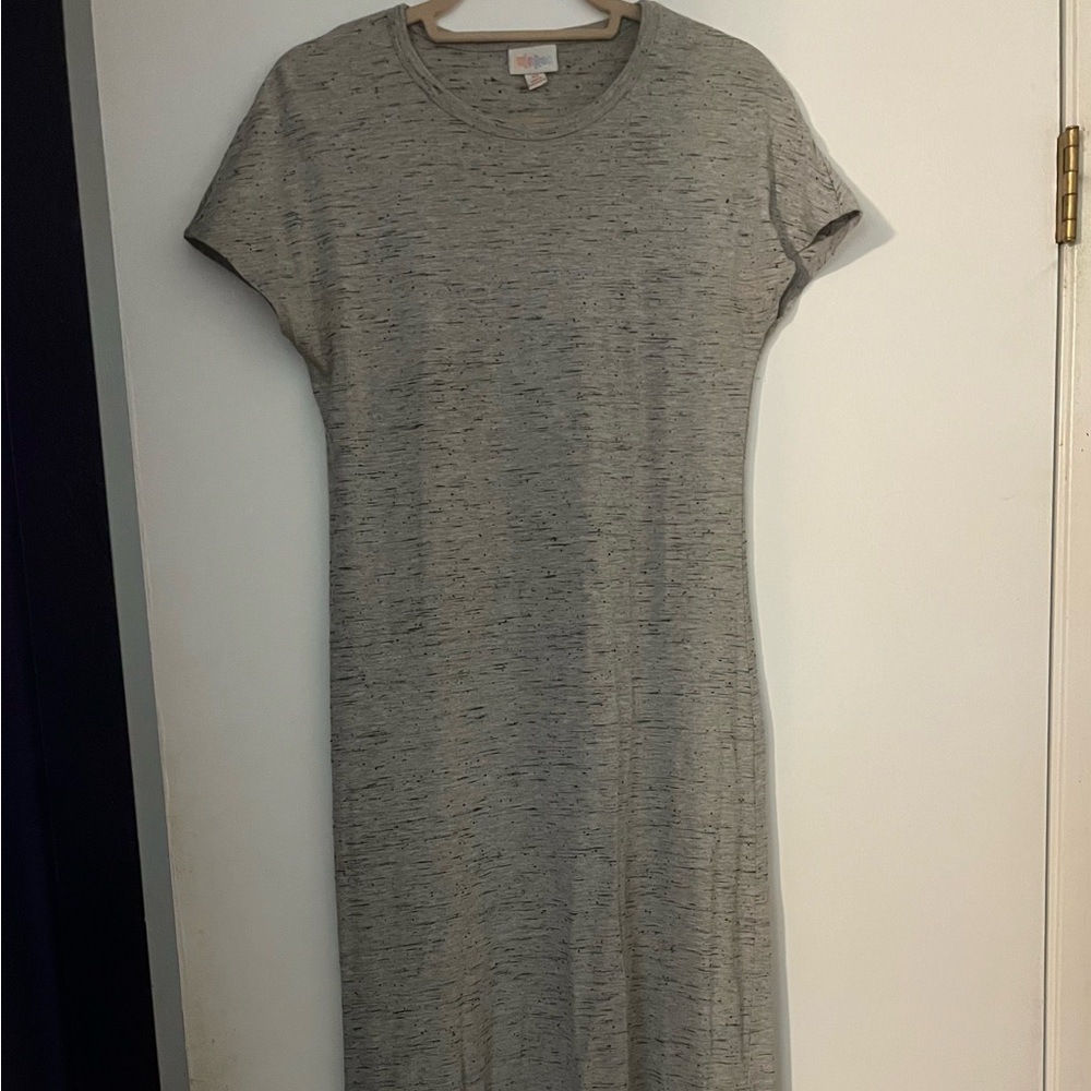 LuLaRoe Maria maxi dress, size xs, heather gray.
